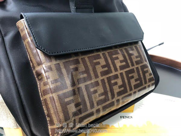 FENDI背包 頂級原單 大號背包 單搭扣開合 正面翻蓋口袋和內袋 芬迪男背包  fdz2057